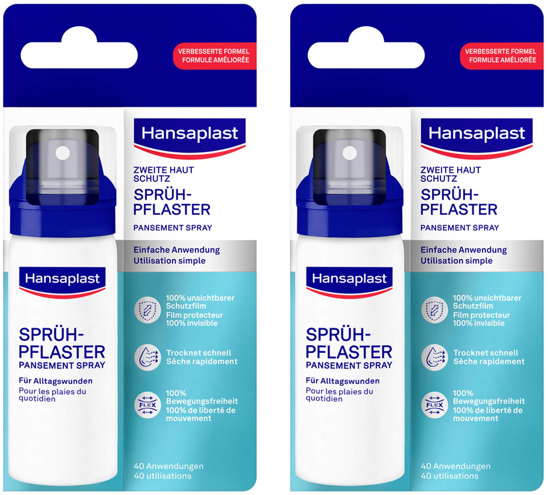Hansaplast Zweite Haut Schutz Sprühpflaster 2 x 40 ml