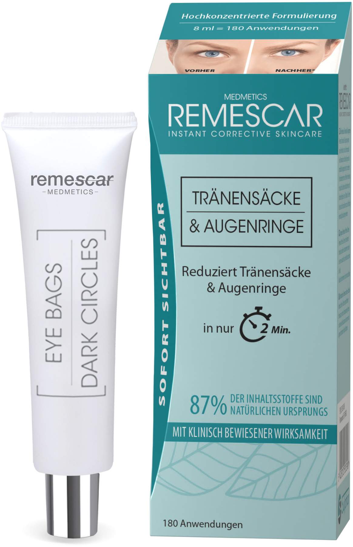 Remescar Tränensäcke und Augenringe Augencreme 8 ml