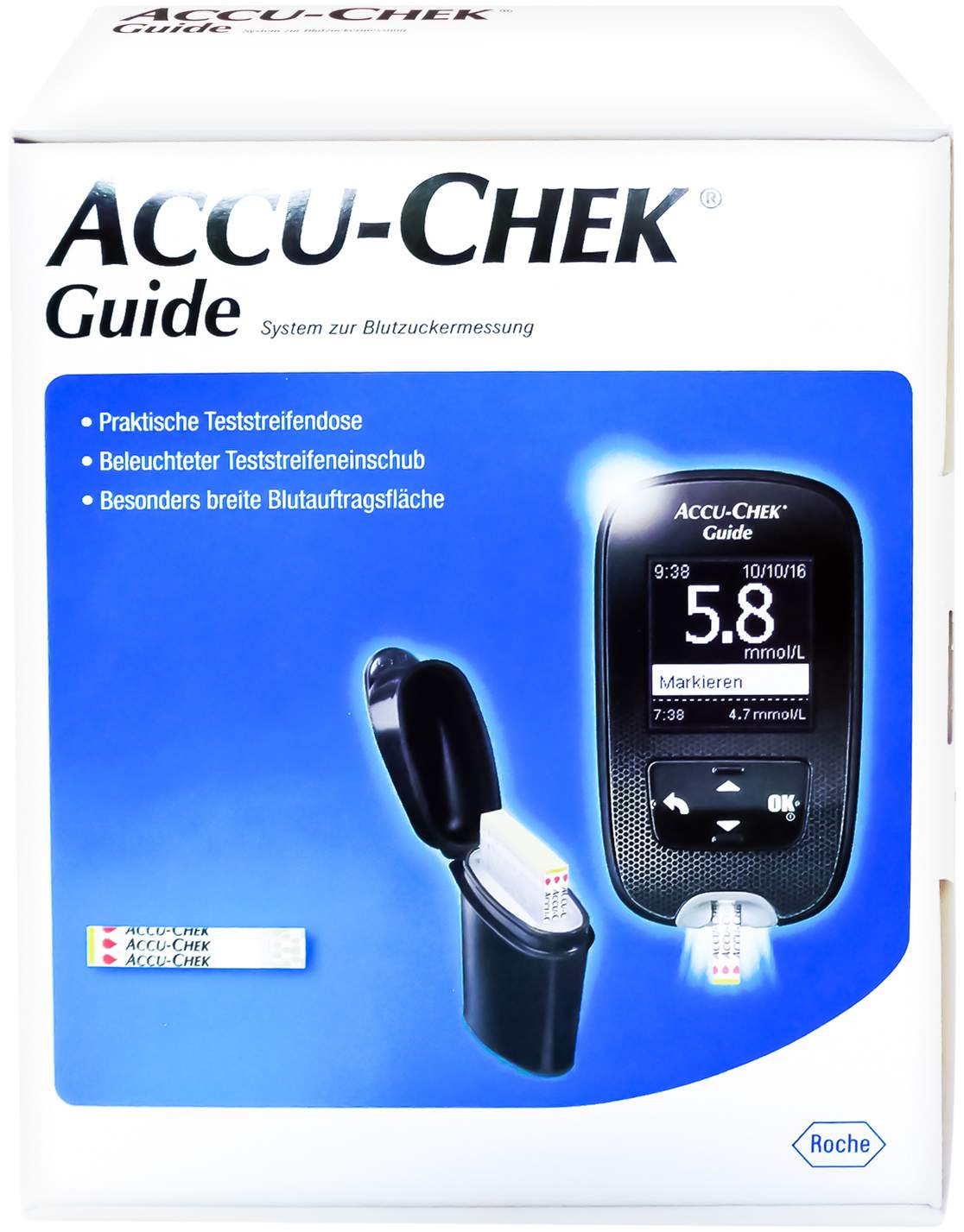Accu Chek Guide Blutzuckermessgerät Set Mmol Je L 1 Stück
