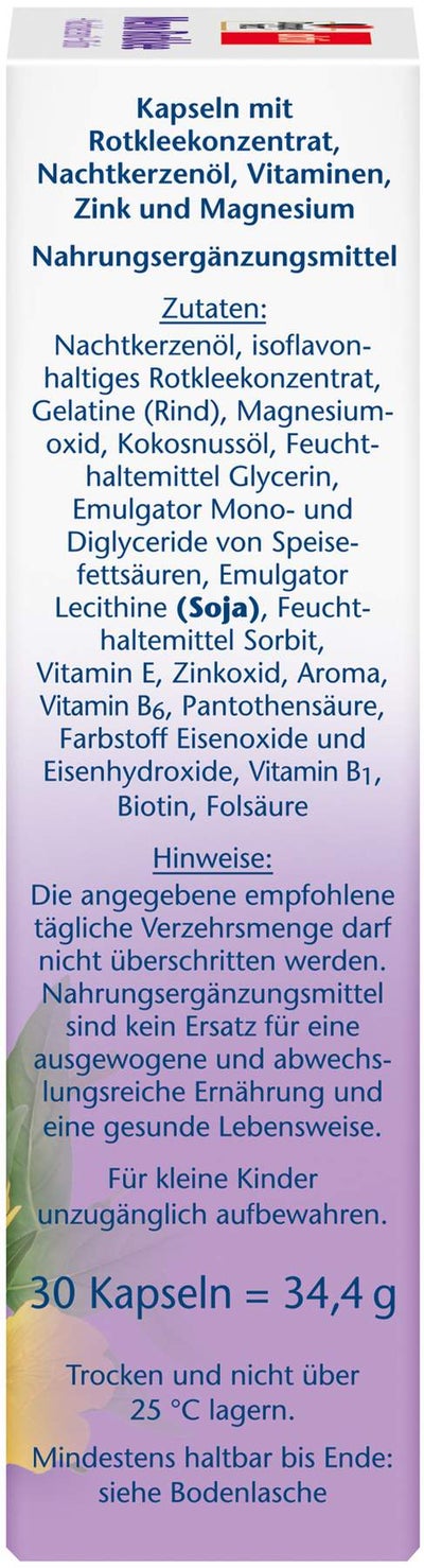 Doppelherz Aktiv Meno Rotklee + Nachtkerzenöl + Biotin 30 Kapseln