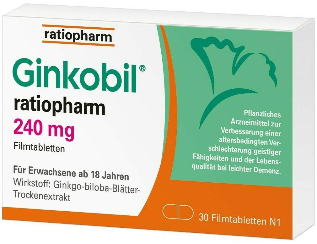 Ginkobil ratiopharm 240 mg 30 Filmtabletten
