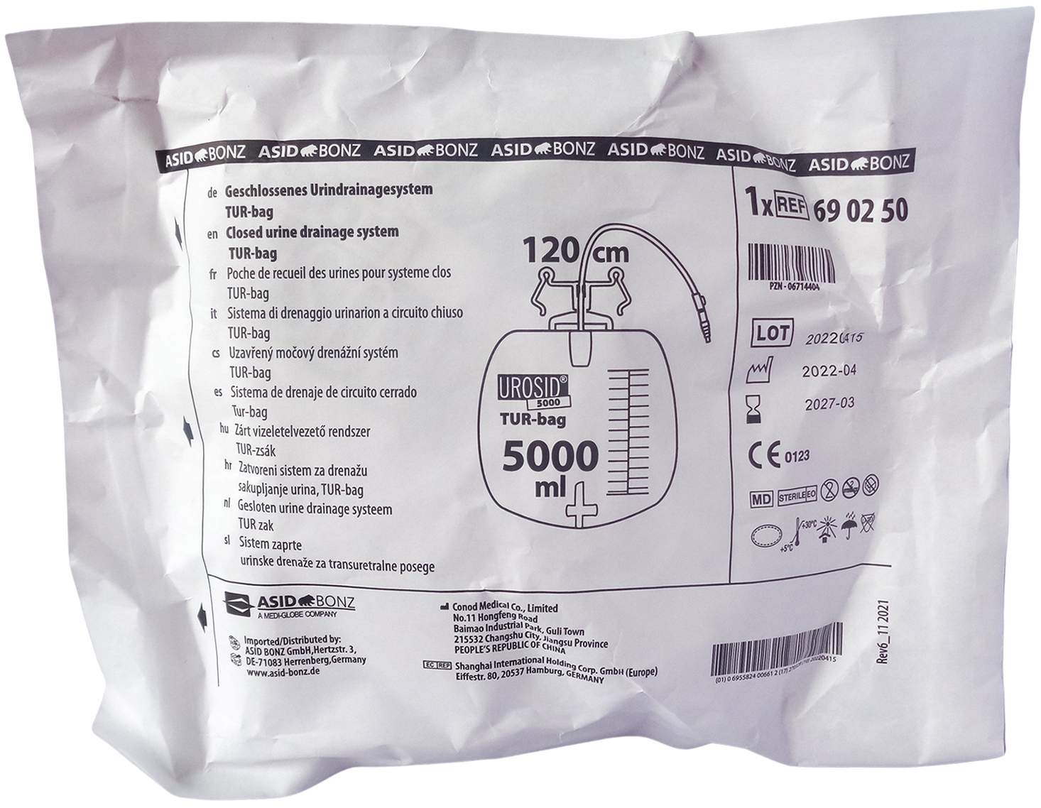 Urosid 5000 Tur Bag Urindrainage System 5l Beutel