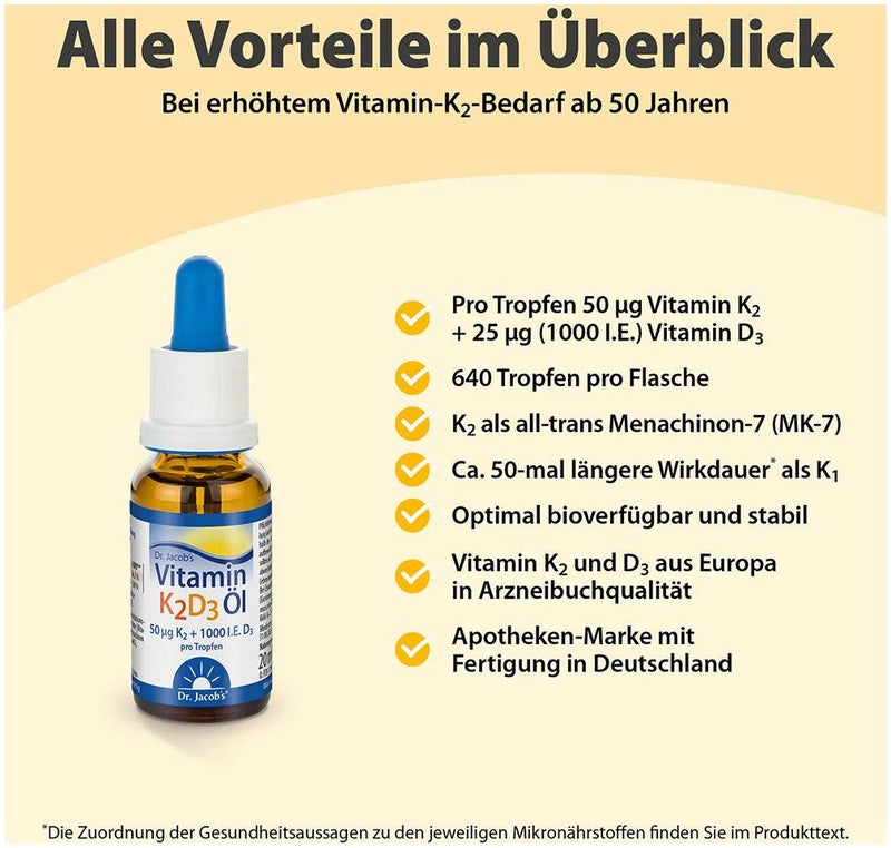 Dr. Jacob s Vitamin K2d3 20 ml Öl
