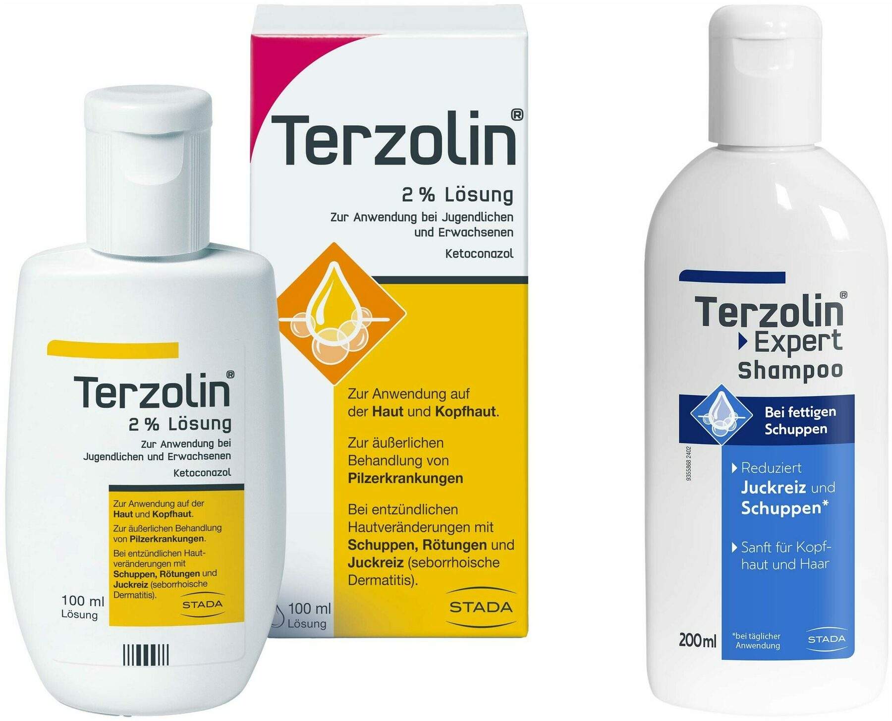 Terzolin 2% Lösung 100 ml + Terzolin Expert Shampoo bei fettiger Kopfhaut 200 ml