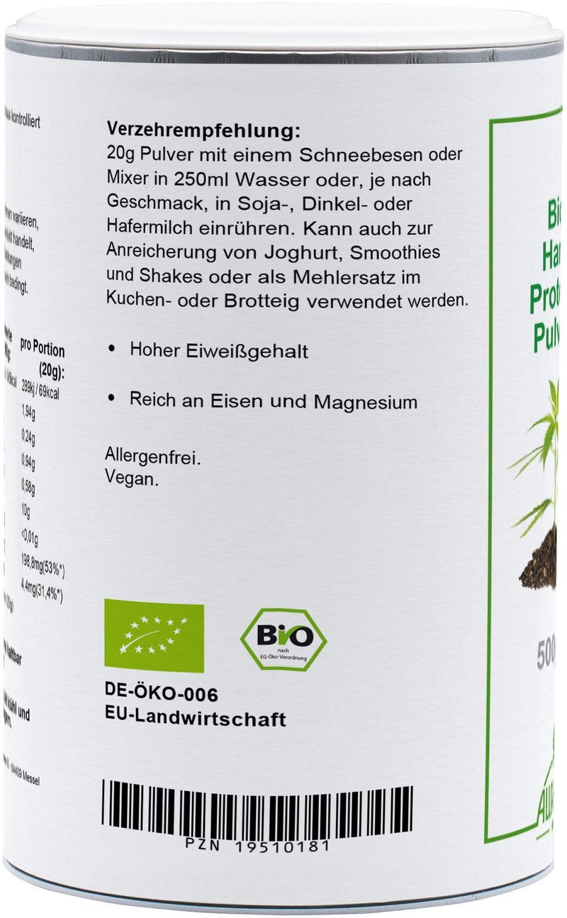 Bio Hanf Protein Pulver Allpharm 500 g