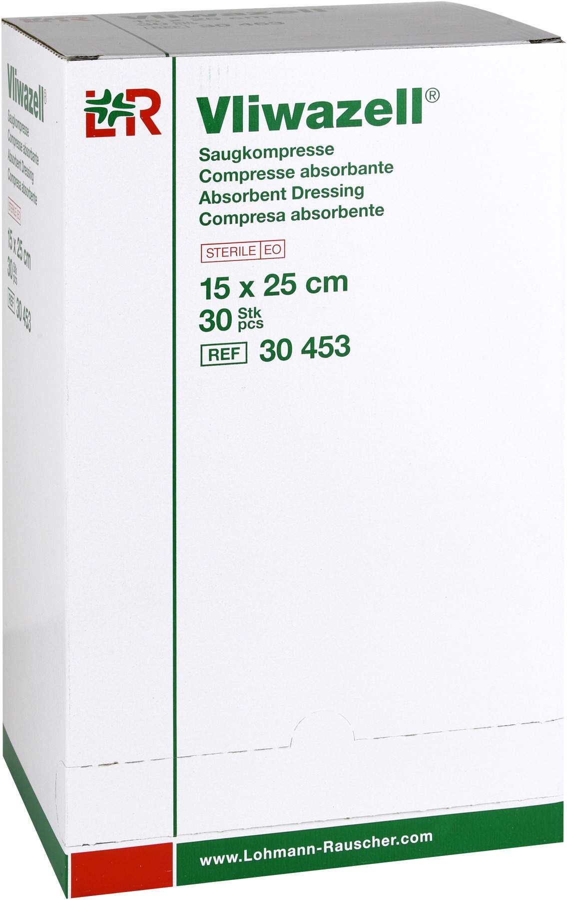 Vliwazell Kompressen 15x25cm Steril