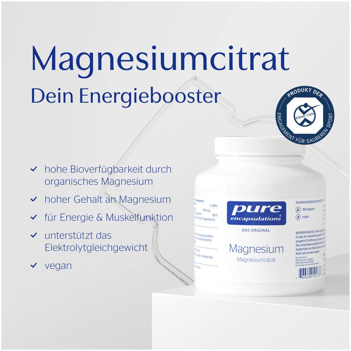 Pure Encapsulations Magnesiumcitrat 180 Kapseln