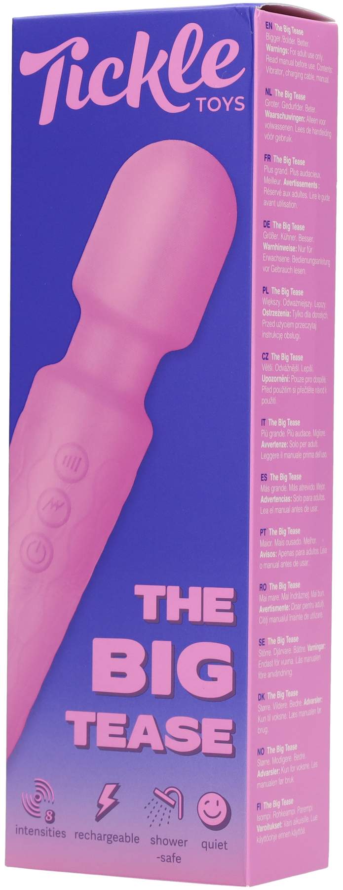 Tickle Toys Big Tease Vibrator, Hot Pink