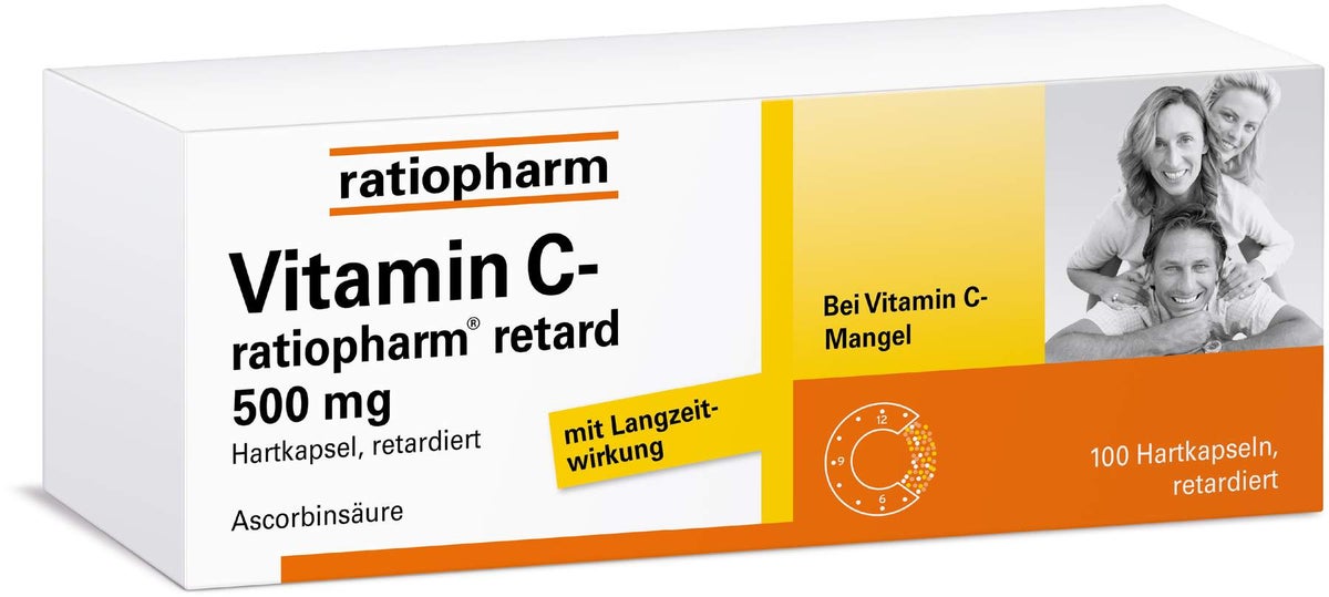 Vitamin C-Ratiopharm Retard 500 mg 100 Kapseln