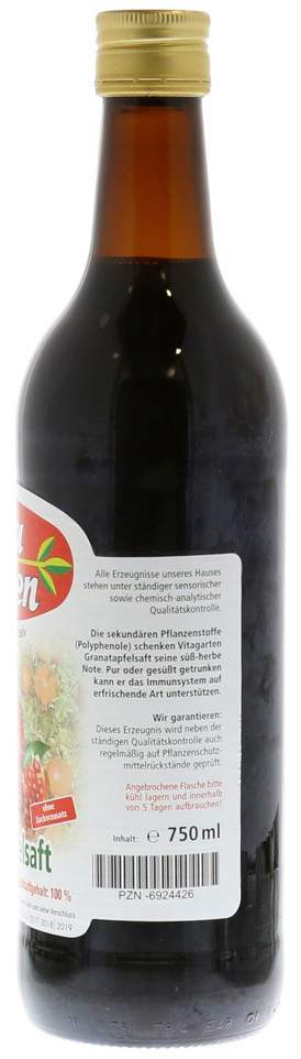 Vitagarten 750 ml Granatapfelsaft