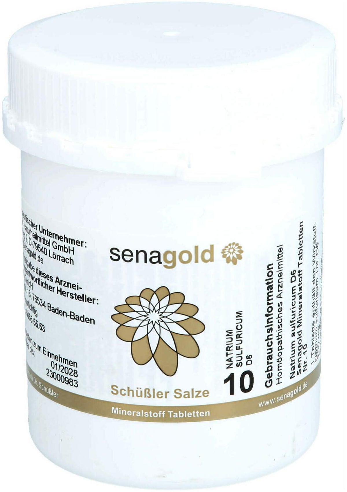 Biochemie Senagold 10 Natrium Sulfuricum D 6 Table