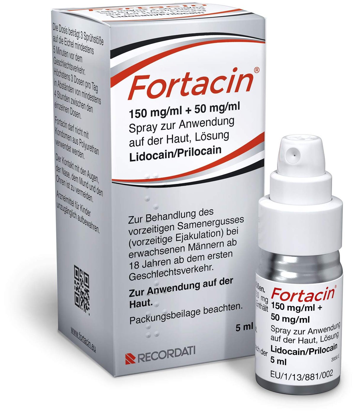 Fortacin 150 mg pro ml + 50 mg pro ml 5 ml Spray zur Anwendung auf der Haut 5 ml