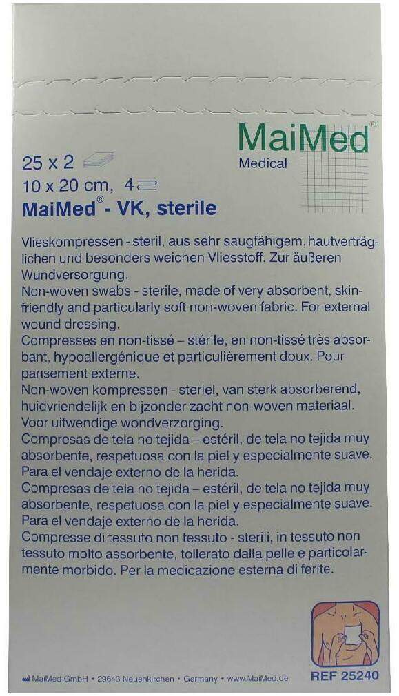Vlieskompressen 10x20cm Steril