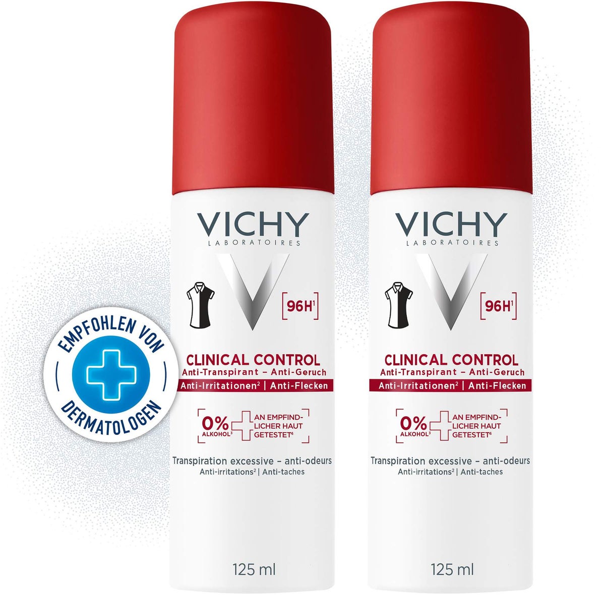 Vichy Clinical Control Deo Spray 96h Doppelpack 2 x 125 ml Spray