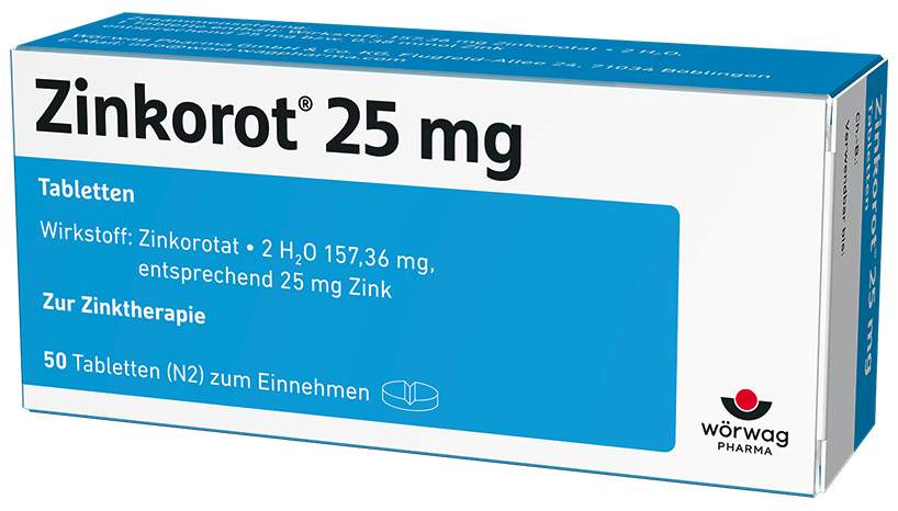 Zinkorot 25 mg 50 Tabletten