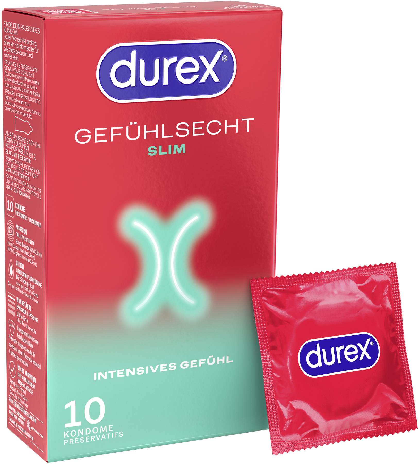 Durex Gefühlsecht Slim 10 Kondome
