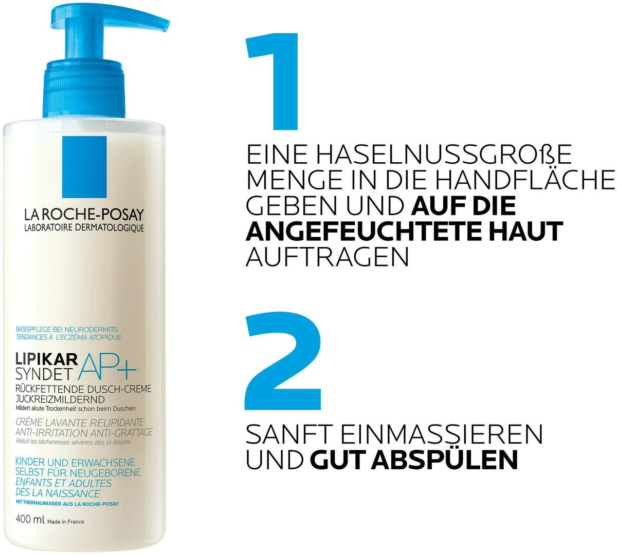 La Roche Posay Lipikar Syndet AP+ Reinigungs-Cremegel 400 ml
