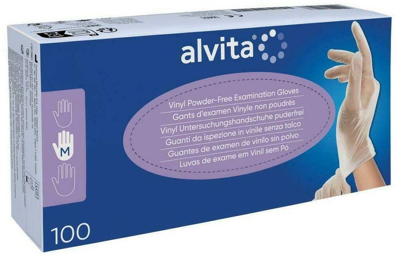 Alvita Vinyl Unt.Handschuhe Unsteril Puderfrei M