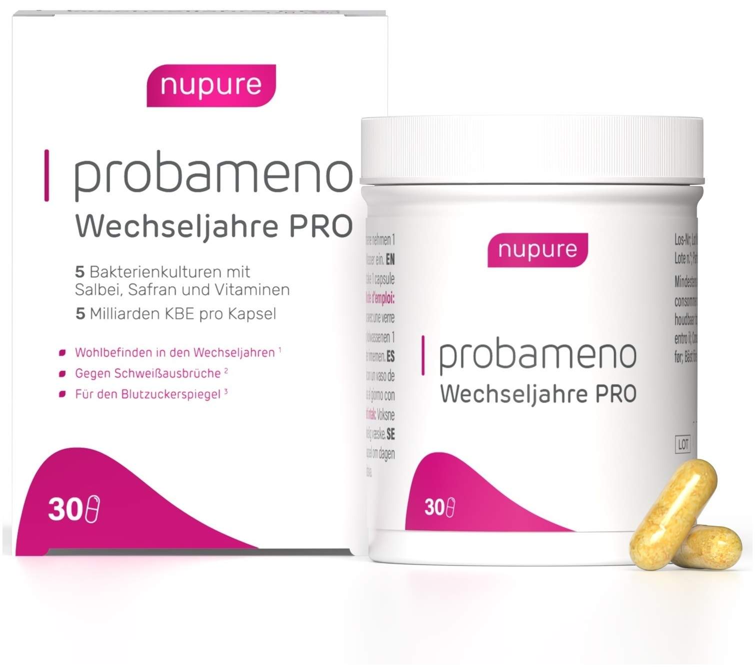 Nupure Probameno Milchsäurebakterien + Vitamine 30 Kapseln
