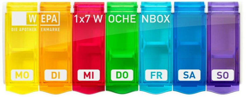 WEPA 1x7 Wochenbox Uv-Schutz+ Regenbogen