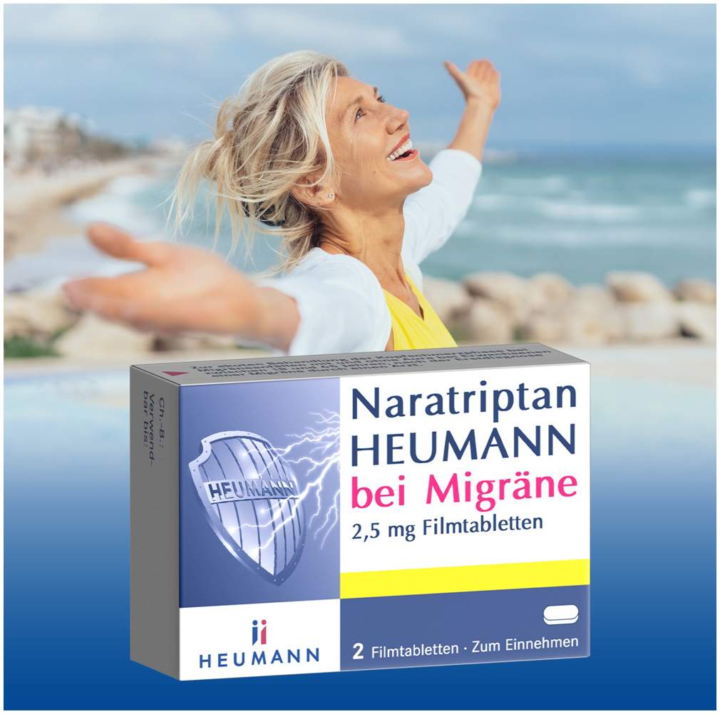 Naratriptan Heumann bei Migräne 2,5 mg 2 Filmtabletten