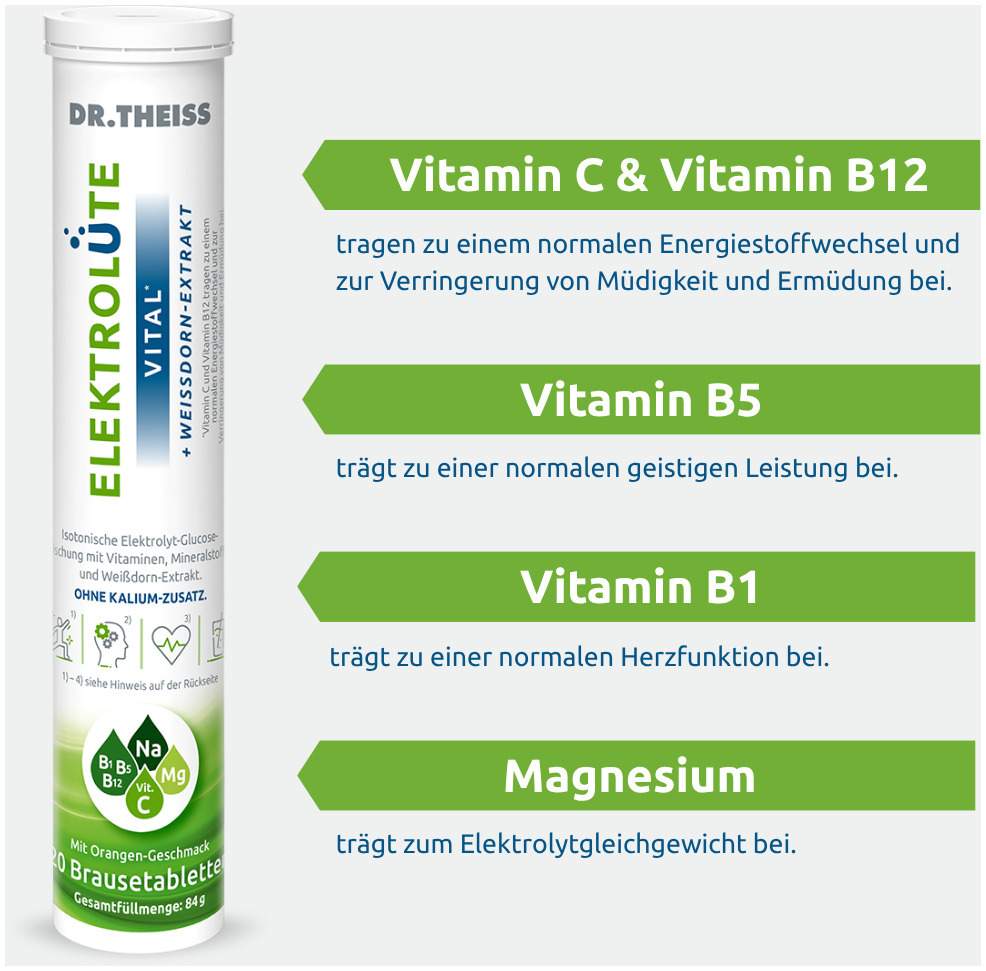 Dr.Theiss Elektrolüte Vital Brausetabletten 20 Stück