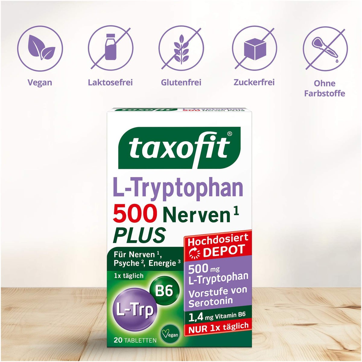 Taxofit L-Tryptophan 500 20 Tabletten