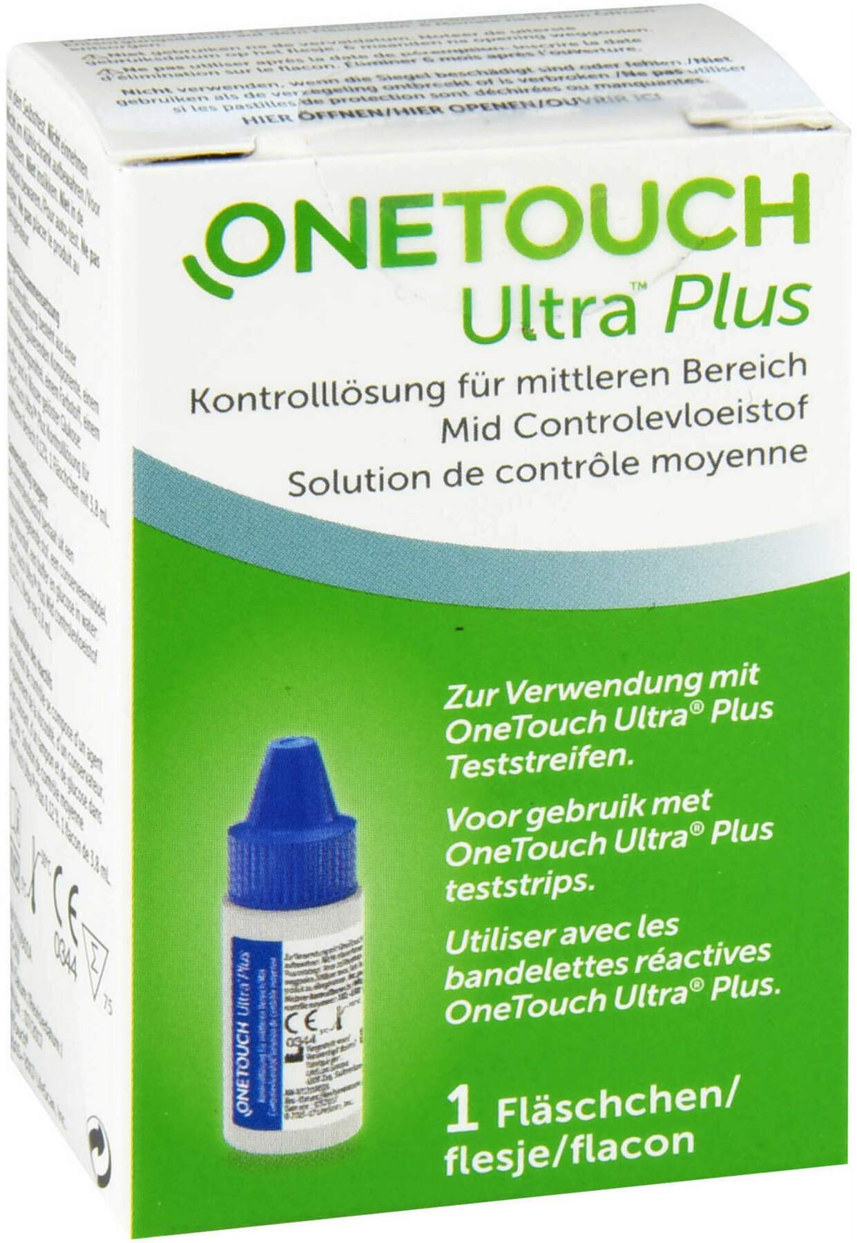 One Touch Ultra Plus Kontrolllösung Mittel 3,8  ml