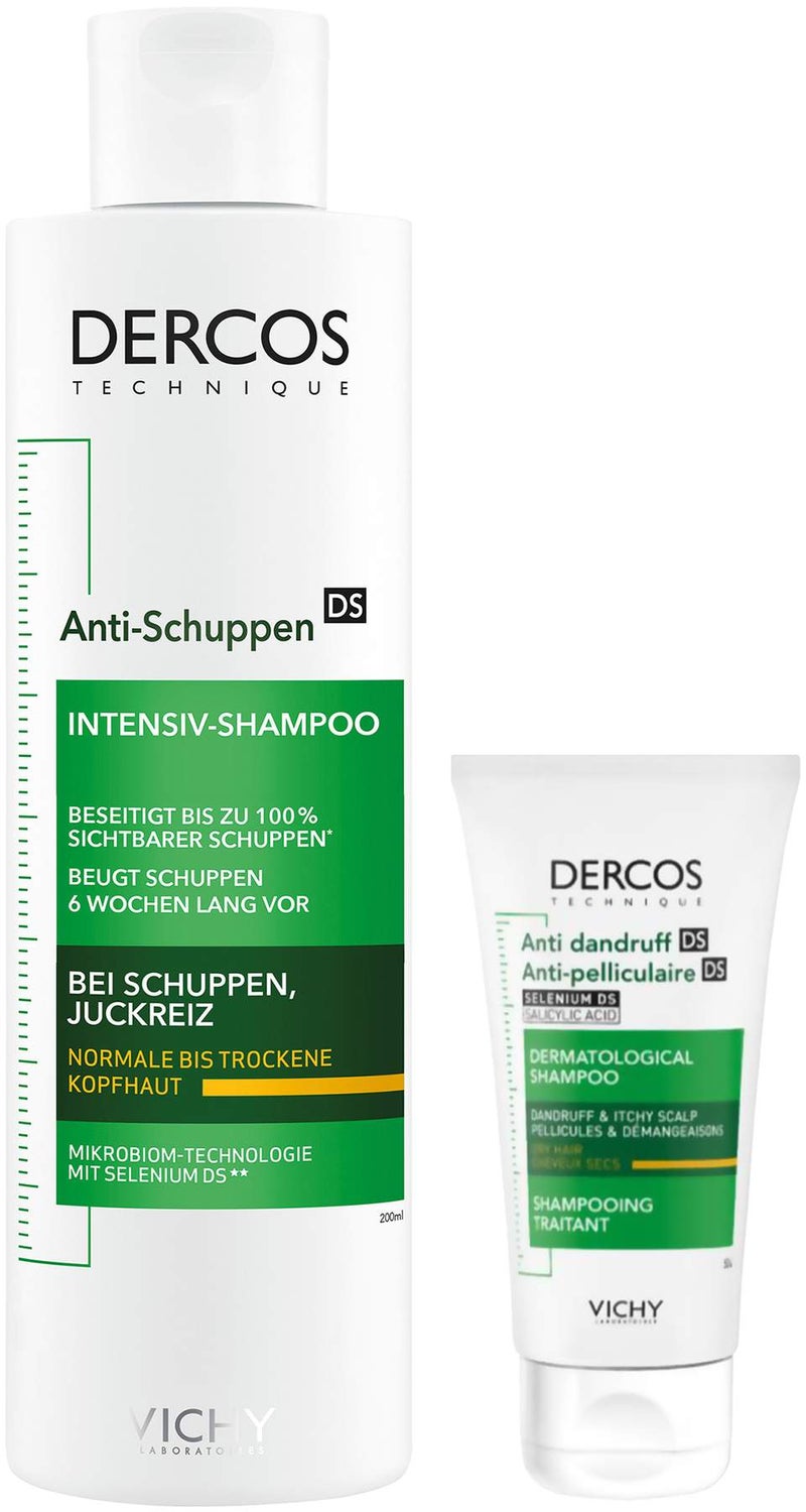 Vichy Dercos Anti-Schuppen Shampoo trockene Kopfhaut 200 ml + gratis 50 ml