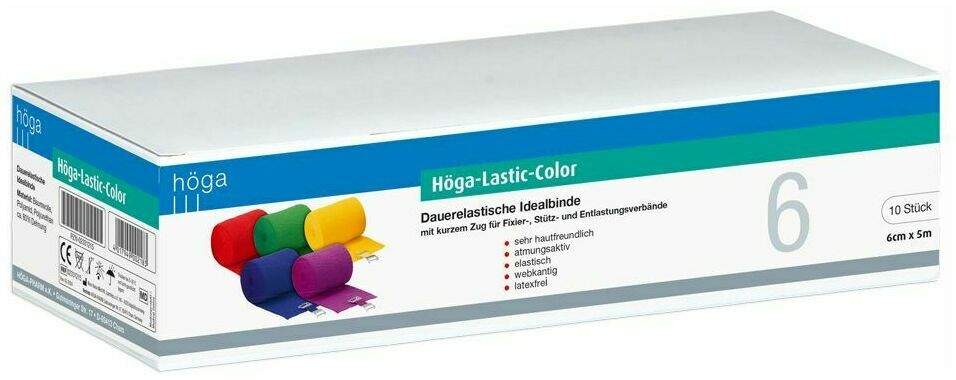 Höga Lastic Color Binde 6 cm X 5 M 10 Binden