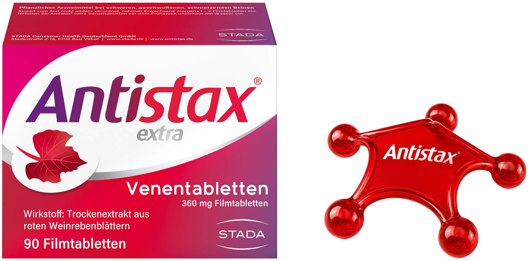 Antistax extra 90 Filmtabletten + gratis Massagestern