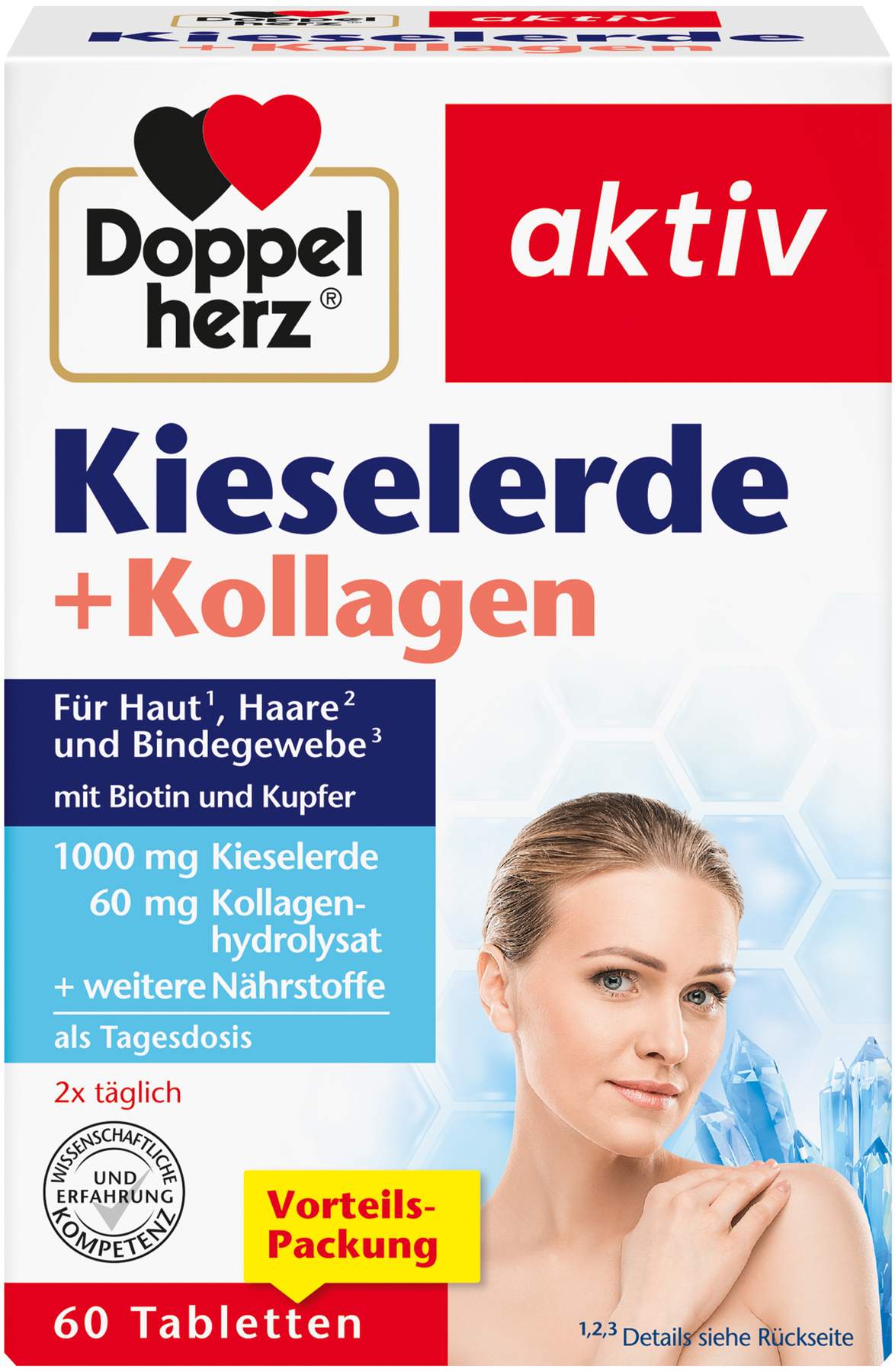 Doppelherz Aktiv Kieselerde + Kollagen 60 Tabletten