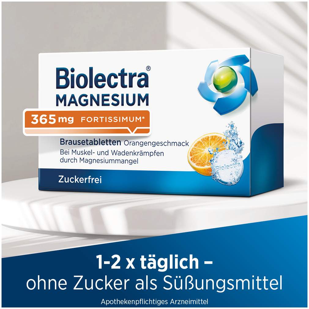 Biolectra Magnesium 365 mg fortissimum Orangengeschmack 40 Brausetabletten