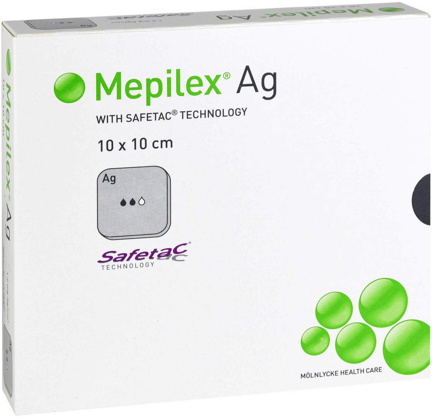 Mepilex AG Schaumverband 10 X 10 cm Steril 5 Stück