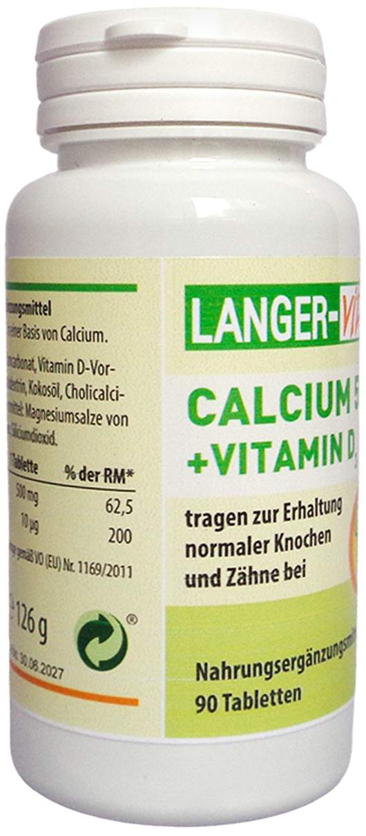 Calcium 500 mg + D3 10 µg 90 Tabletten