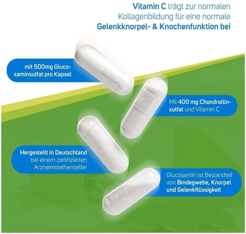 Glucosamin 500 mg + Chondroitin 400 mg 180 Kapseln