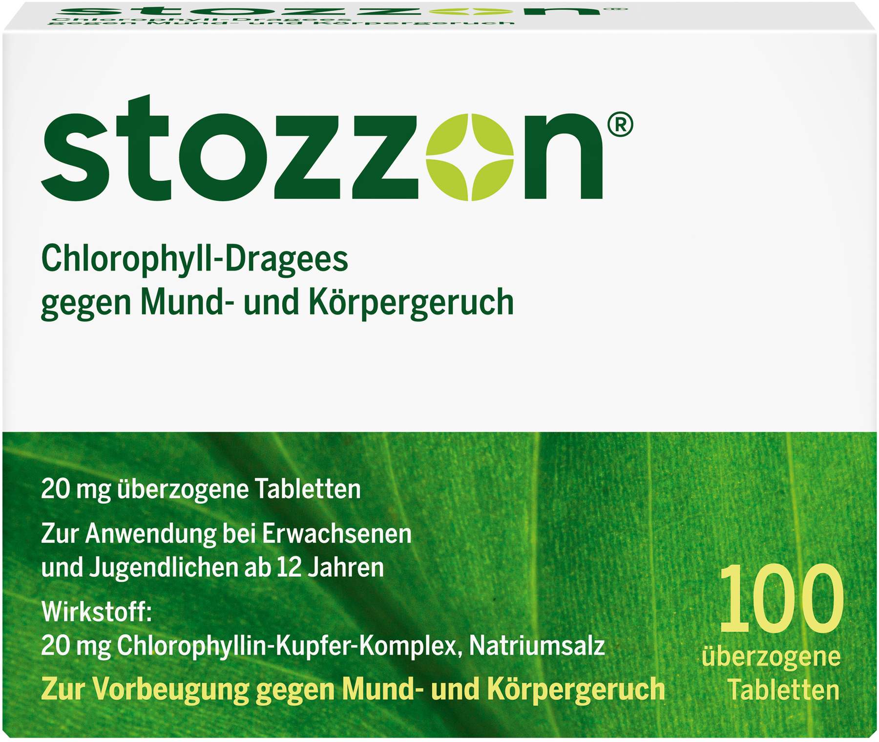 Stozzon Chlorophyll 100 überzogene Tabletten