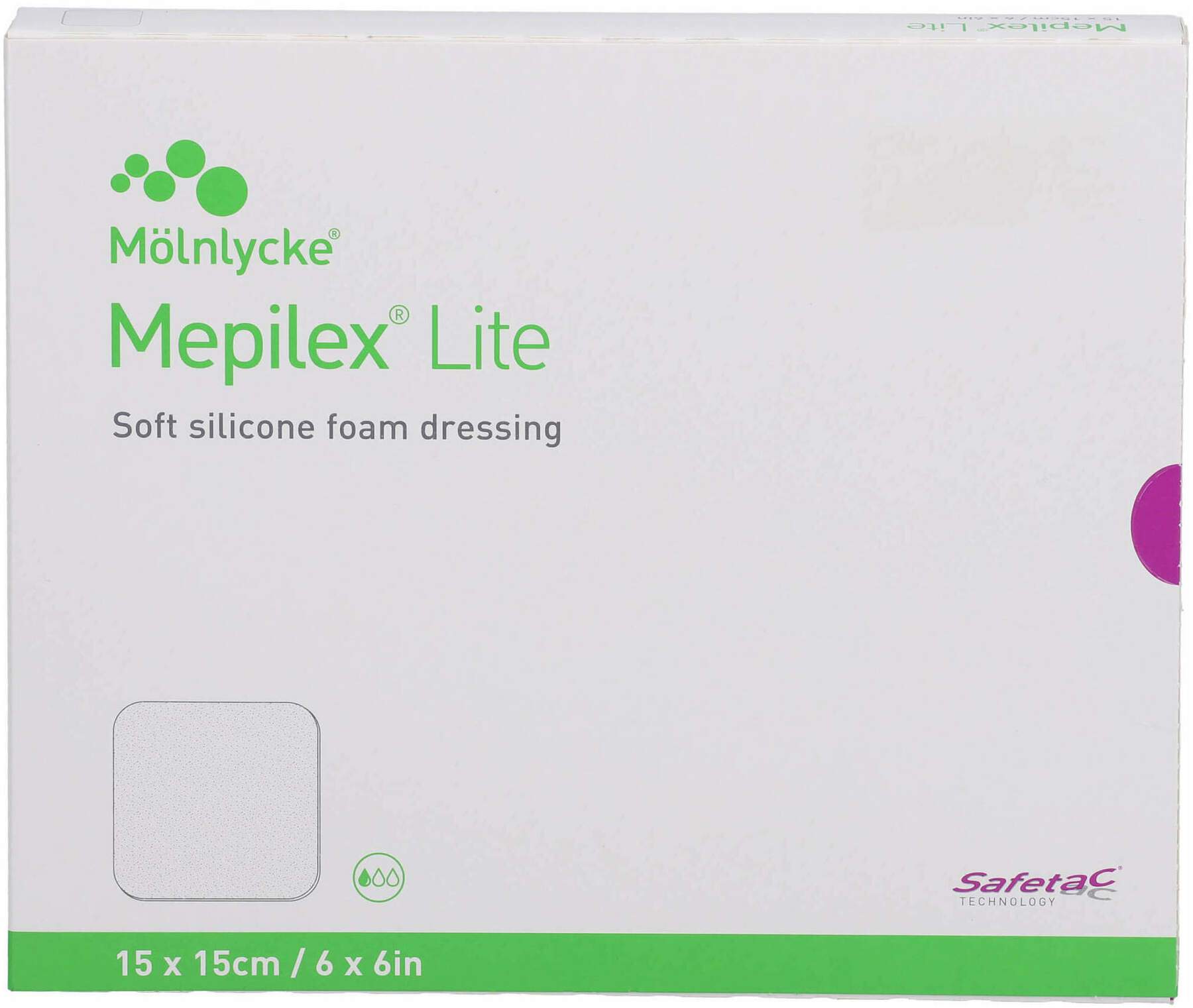 Mepilex Lite Schaumverband 15 X 15 cm Steril 5 Stück