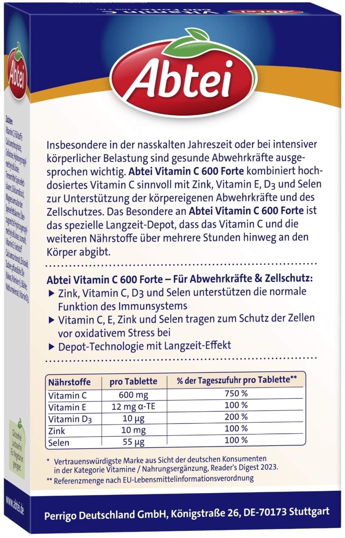 Abtei Vitamin C 600 Forte 42 Tabletten