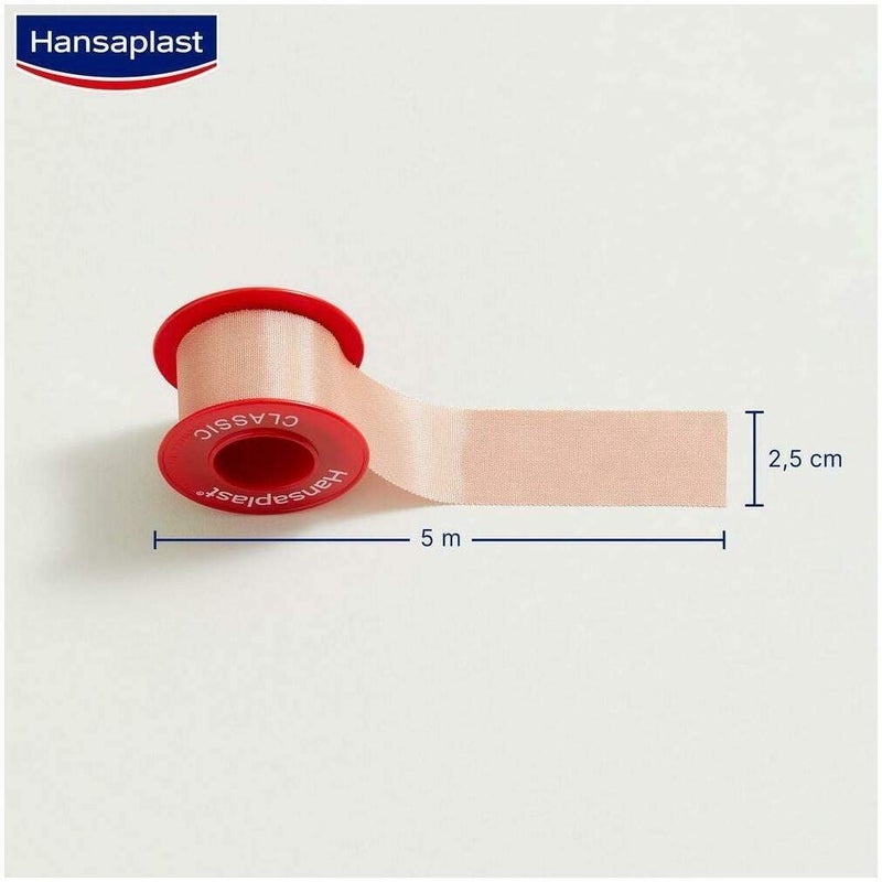 Hansaplast Fixierpflaster Classic 5 m x 2,5 cm 1 Rolle