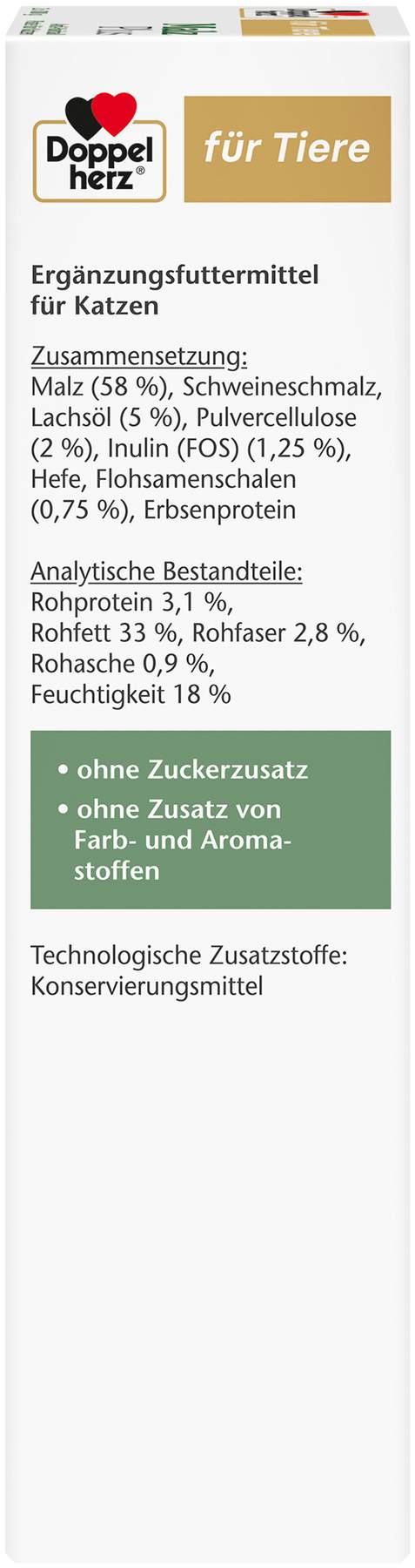 Doppelherz Für Tiere Malz Plus Anti-Hairball Paste Für Katzen...
