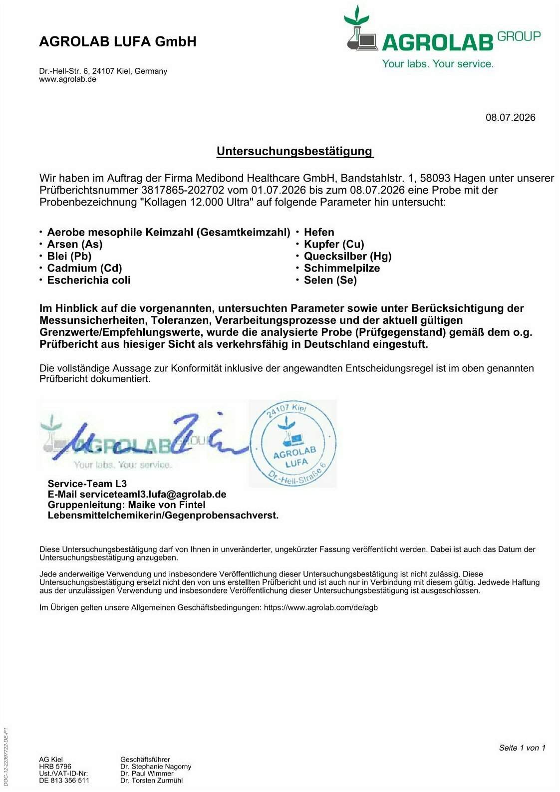 Kollagen 12.000 Ultra Medibond 20 Portionen