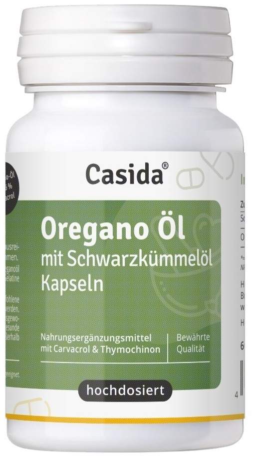 Casida Oregano Öl mit Schwarzkümmelöl 60 Kapseln