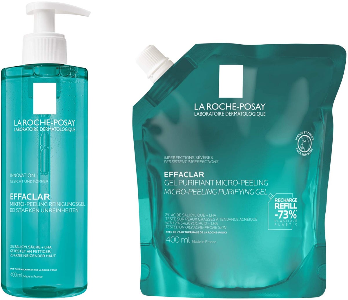 La Roche Posay Effaclar Mikro-Peeling Reinigungsgel 400 ml + Effaclar Mikro-Peeling Reinigungsgel 400 ml Refill