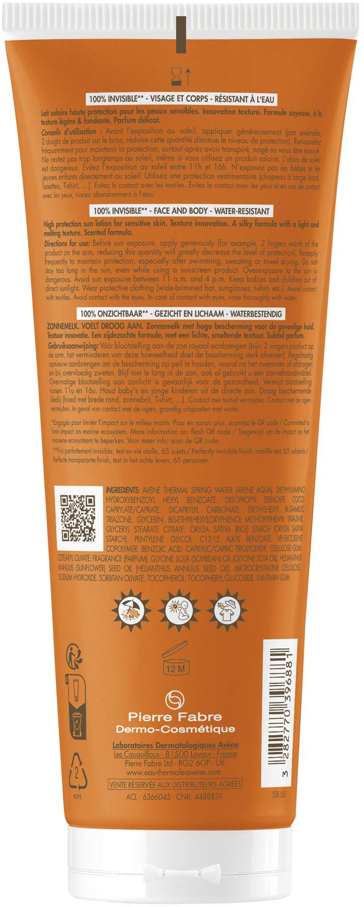 Avene Sonnenmilch SPF 50 250 ml