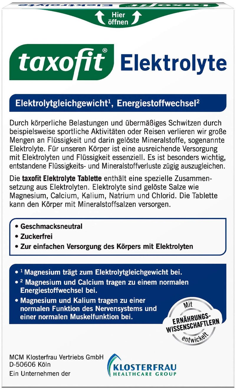 Taxofit Elektrolyte 20 Tabletten