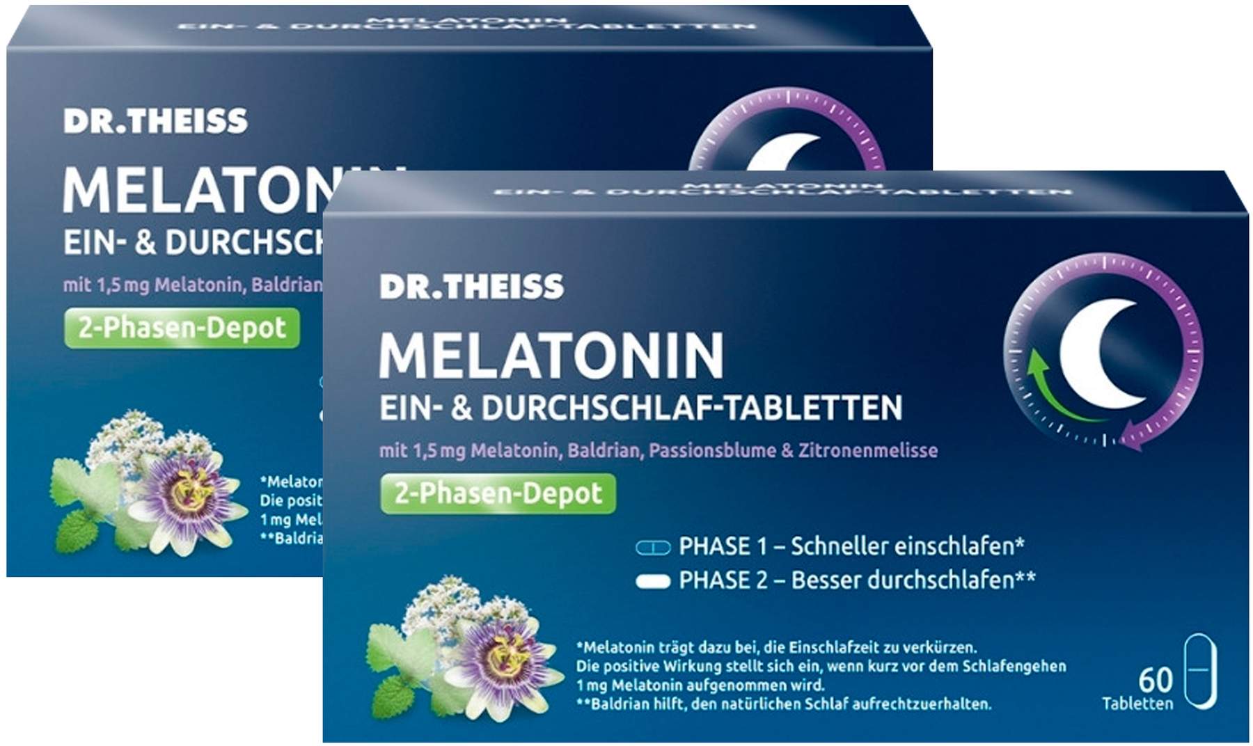 Dr.Theiss Melatonin Ein- & Durchschlaf Tabletten 2 x 60 Stück