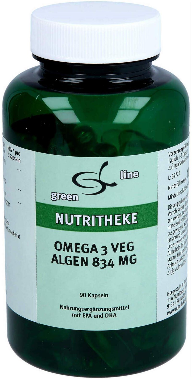 Omega-3 Vegan Algenöl 834 mg 90 Kapseln