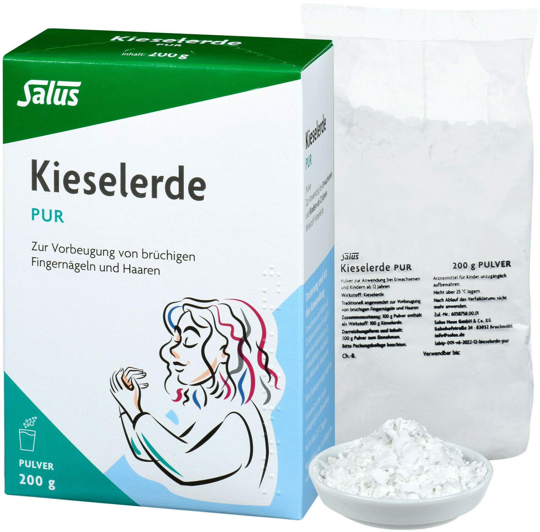 Kieselerde Pur Pulver Salus 200 G