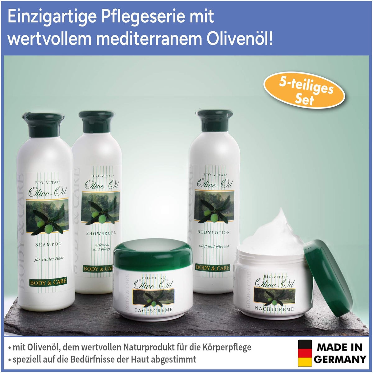 Bio-Vital Pflegeset Olivenöl 5-teilig